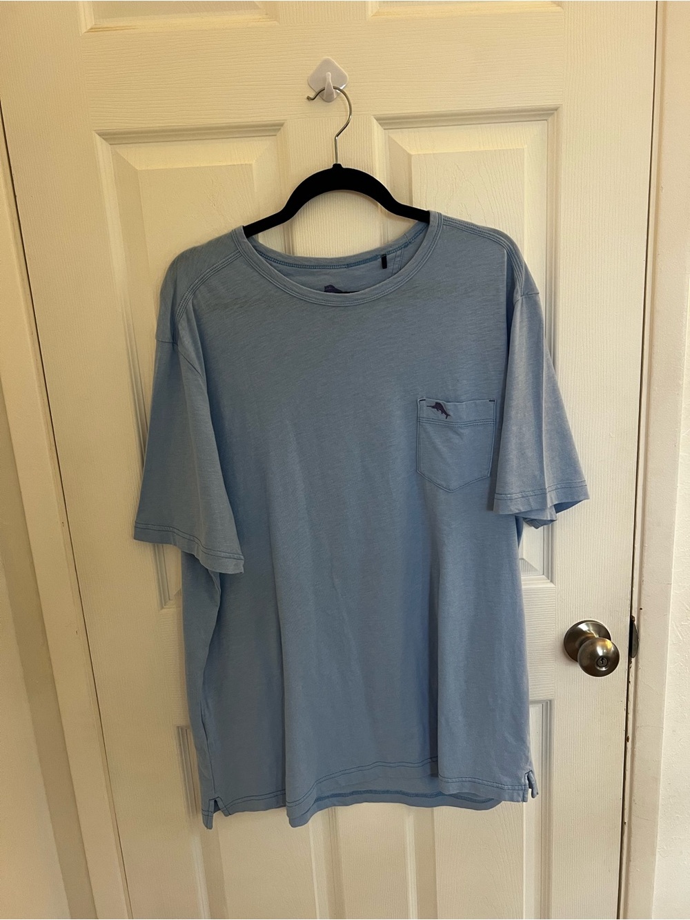 Tommy Bahama Light Blue Short Sleeve Pocket Tee